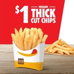 $1 Medium Chips/Fries at Hungry Jack's