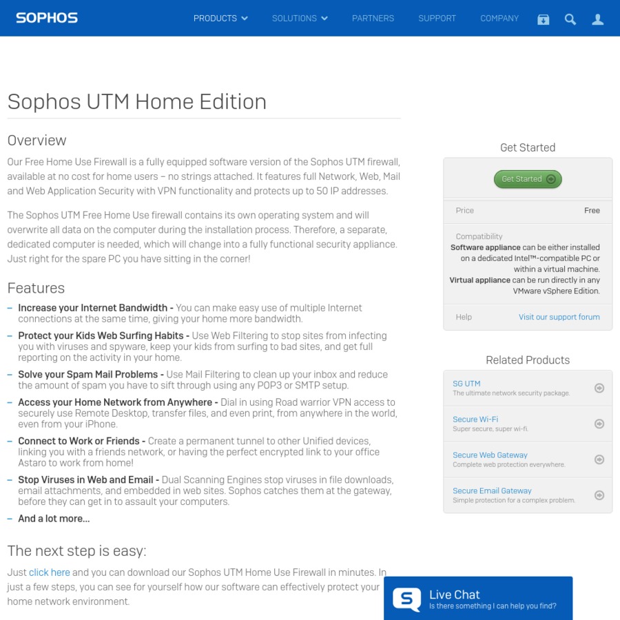 sophos home firewall free