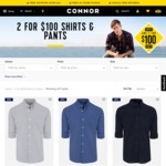 Mix & Match - Mens Shirts & Pants - Any 2 for $100 at Connor. Online or in Store
