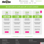 $8 SIM Only Mobile Plan (200 Minutes Calls, Unlimited Messaging and 500MB Data) from MOOSE Mobile