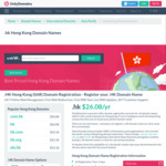 Save up to 55% off on .HK Domain Names, US $19.99 (~AU $26)/Year (up to 2 Years) @ Only Domains