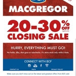 [QLD] 30-50% off Store Stock Closing down Sale @ BCF Macgregor