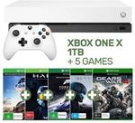 Xbox One X 1TB White Console + 5 Games: $466.65 + $4.95 Delivery @ EB Games eBay
