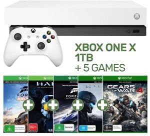 xbox one x 1tb white console 5 games 466 65 4 95 delivery eb games ebay ozbargain - fortnite eb games xbox one