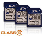 16bg Class10 Elite Pro SDHC Cards Bonanza $19.95 + $6.95 shipping-  32GB $44.75 - 64GB $79.95