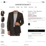Up to 80% off: 100% Wool Jacket $74.25, Men's Shirts from $14.25-$21.75 @ Sportscraft (C&C/+ Shipping)