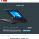 Lenovo ThinkPad E490 (14" FHD / i5-8265U / 512GB SSD / 8GB RAM / Backlit / Fingerprint) $925.16 Delivered @ Lenovo