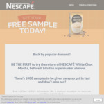 Free NESCAFÉ Choc Mocha Sample @ Nestle Australia