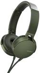 Sony Extra Bass Headphones (Green) MDRXB550APG $25 (Was $89.95) (+ Shipping/Free Shipping with Kogan First) @ Kogan