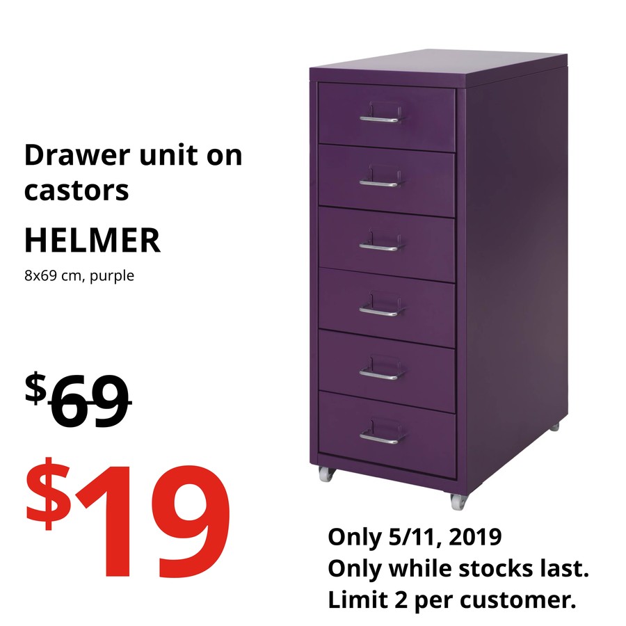 Vic Helmer Drawer Unit On Casters 19 Was 69 Ikea Ozbargain