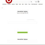 $15 off $50 @ Target Online (Newsletter Signup Required, New Users Only)