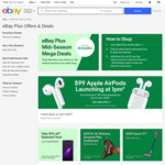 [eBay Plus] Apple AirPods 2 - $99 Delivered @ eBay
