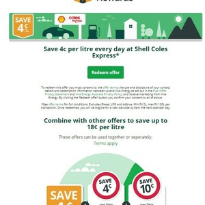 Save 4c/L at Shell Coles Express via Linkt App (Linkt Toll Account Required)