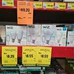 Wiz E27 Smart Light A60 Twin Pack (Smart Light Bulbs) $8.29 & Wiz Smart Light G100 E27 $8.55 @ Bunnings Warehouse (in Store)