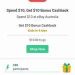 Spend $10 or More at eBay, Get $10 Bonus Cashback @ ShopBack App Challenge