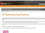 $1 Valentine's Day Night Parking (14 Feb) - Sydney, Melb, Adelaide, Perth