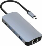 5 in 1 USB C Hub, 1000Mbps Gigabit Ethernet, 3 USB3.0, 100W PD  $29.99 Delivered @ HARIBOL Amazon AU