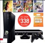 Kmart - Xbox 360 Kinect Bundle $338