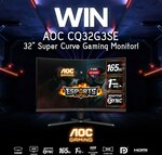 Win an AOC 32" Super Curved Gaming Monitor from digiDirect