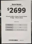 Hitachi 638L 4 Door French Door Fridge - Black Glass (RWB640VT0GBK) $2699 + Delivery @ Harvey Norman