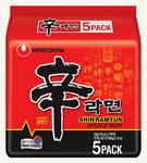 Nongshim Shin Ramyun Instant Noodle Soup 5-Pack 600g $5 Each @ Woolworths