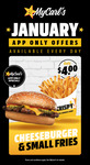 [QLD, NSW, SA, VIC] Cheeseburger and Small Fries $4 @ Carl's Jr (App Only)