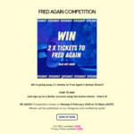 Win 2x Tickets to Fred Again - Sold out Show from Butter Insurance