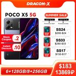 POCO X5 5G (6.67" AMOLED, 6GB/128GB, SD695, 48MP, NFC) US$196 (~A$291.31) Delivered @ Dragon-X Store AliExpress
