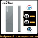 UnionSine Dual Protocol M.2 SSD Enclosure 10Gbps USB-C US$9.05 (~A$14.11) Delivered @ Factory Direct Collected Store AliExpress