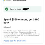 AmEx Statement Credits: Spend $550 Get $100 Back at Microsoft Online, Spend $75 Get $15 Back at Clinique