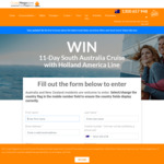 Win an 11-Day South Australia Cruise with Holland America Line Worth $2,999 from Cruise Megastore