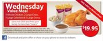 Red Rooster -  $19.95 Wednesday Value Meal - Save over $10.