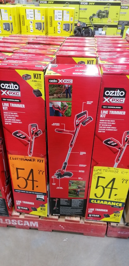 [QLD] Ozito PXC 18V Line Trimmer 4.0Ah Kit $54.77 In-Store @ Bunnings ...