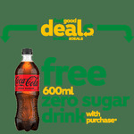 Free 600ml Coke Zero Sugar with Any Purchase via App or Online @ Subway