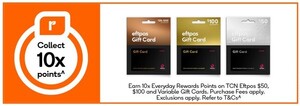 10x Everyday Rewards Points on TCN eftpos Gift Cards (+ $5.95-$7.95 Purchase Fee, Exclusions Apply) @ Woolworths (In-Store Only)