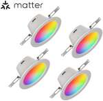 [Backorder] Nanoleaf Essentials Colour Smart LED Downlights (Matter) 4 Pack $132.05 + $8.95 Delivery + Surcharge @ digiDirect