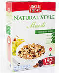 9 X Uncle Toby Muesli Natural Style Swiss Blend 1Kg - Catch.com (Free delivery w/ OnePass)