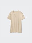 Uniqlo Airism V-Neck T-Shirt $4.90 (Beige/S-L) + $7.95 Delivery ($0 C&C/ in-Store/ $75 Order) @ UNIQLO