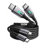 INIU 100W USB C to USB C Cable 2m 2-Pack $6.47 + Delivery ($0 with Prime/ $59 Spend) @ INIU AU via Amazon AU