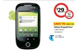 Telstra Uno Android Mobile Phone for $29 Was $99 @ Coles