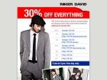 Roger David 30% Off Everything Sale (35% off if you take in voucher)