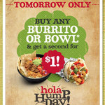 Salsas Buy 1 Burrito, Get Second for $1, Wednesday 07/08 Only