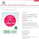 Cedel Toothpaste 6 Tubes for The Price of 4 When You Buy Online