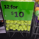 Wilson Tennis Balls 12 for $10, at Rebel Sport, Rockdale Shopping Centre
