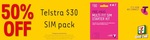 50% off $30 Telstra Sim Starter Kit (Multi Fit) @ 7-Eleven