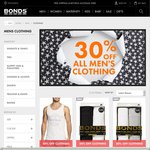 Bonds 30% off Men's and Women's Clothing