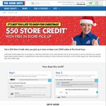 Get a $50 Store Credit When You Pick up in Store on Items over $300 Online at The Good Guys