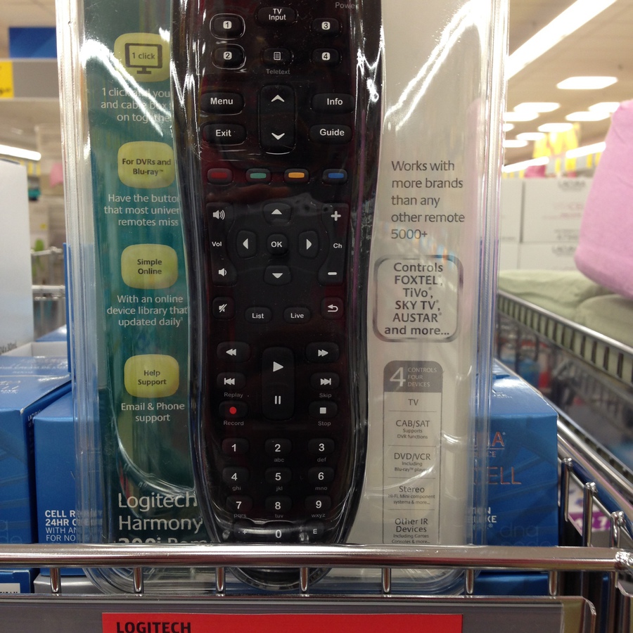 Logitech Harmony 300i 14.99 Universal Remote Control ALDI OzBargain