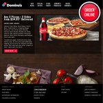 Domino's - 25% off Online Orders - $2 Garlic Bread - Any 3 Pizzas + 3 Sides from $34.95* Delivered