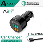 AUKEY QC 3.0 2 Port USB Car Charger US $9.90 (~AU $14.14) @AliExpress.com